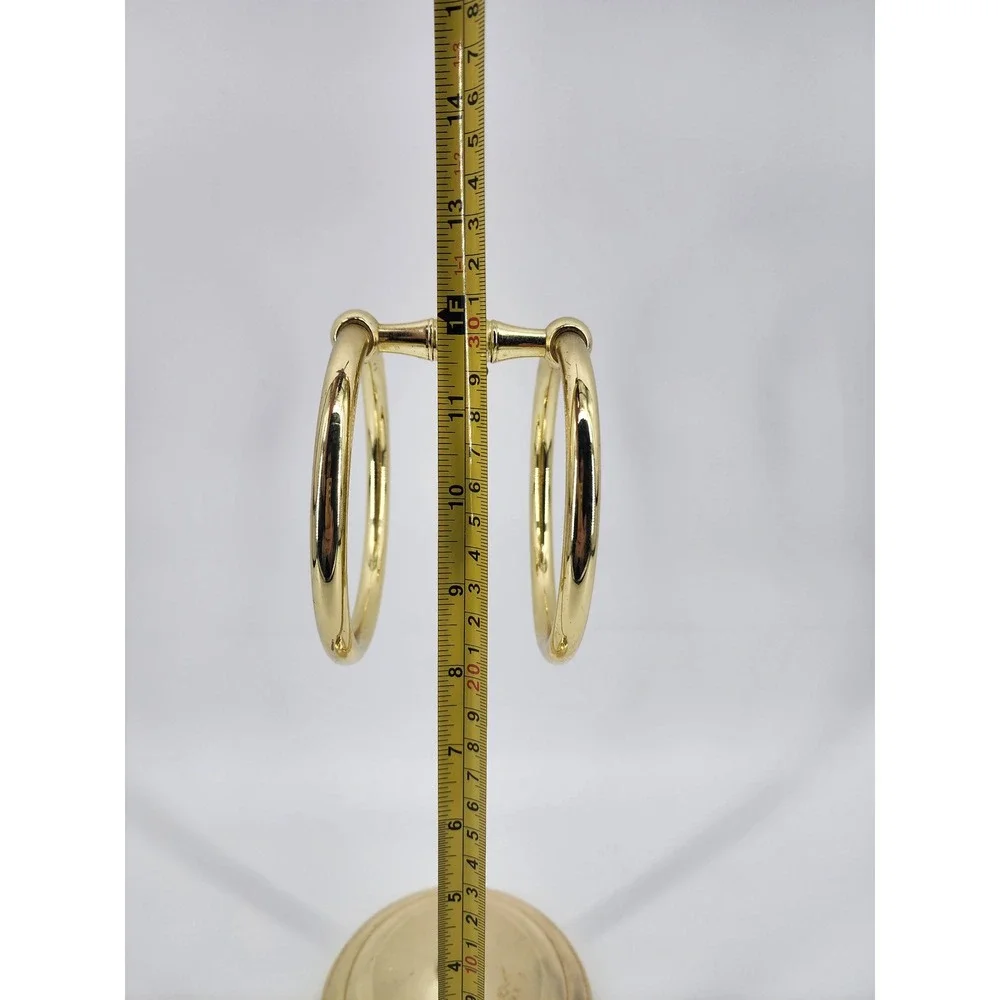 Vintage Gold Brass Countertop Guest Towel‎ Holder Stand Double Ring Vanity Decor